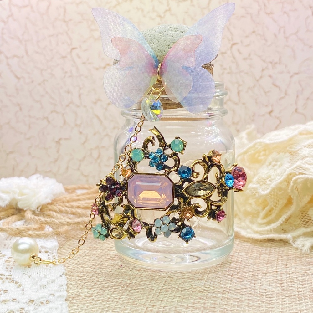 One of a kind forest decor bottle